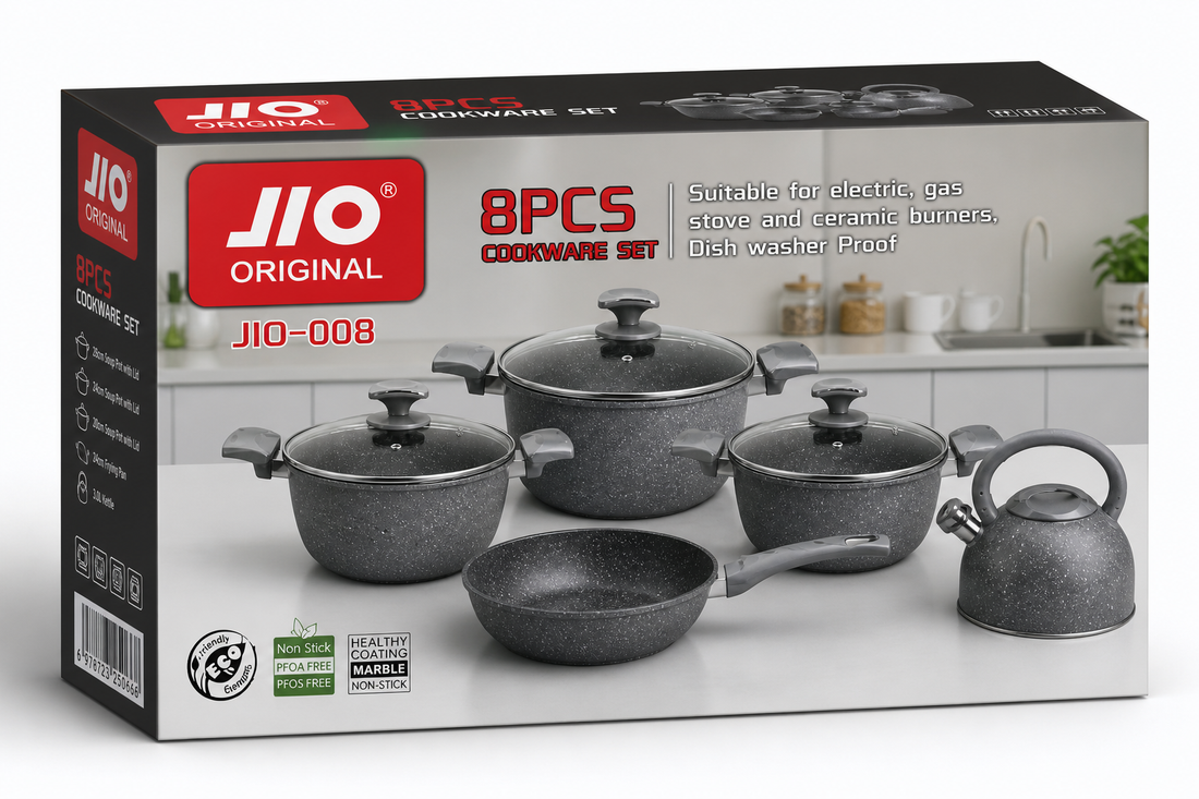 Juego de Ollas de Mármol Premium JIO 8 Pz.