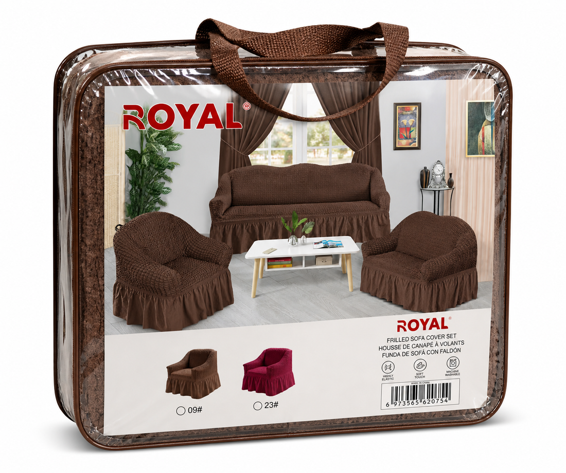 Juego de Forros de Sofas Con Cortina Premium Royal 5 Pz.