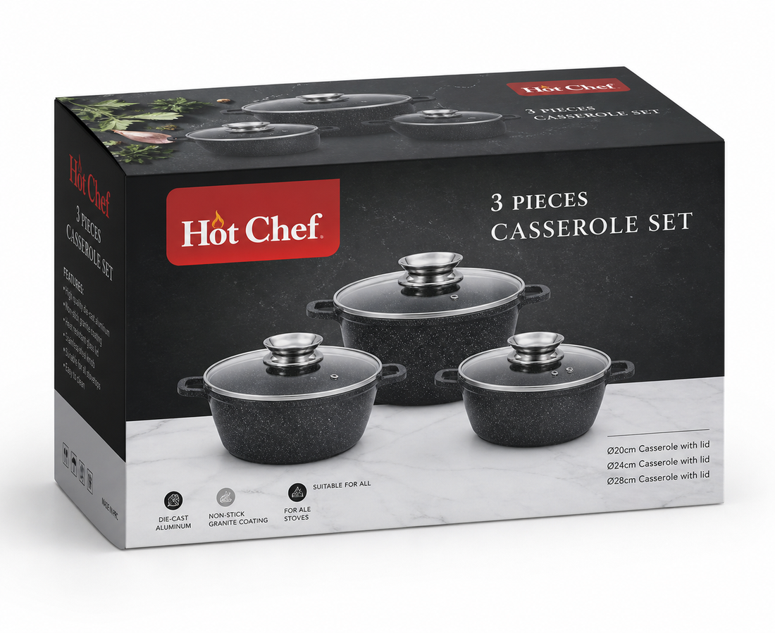 Juego de Ollas de Mármol Versión Junior Hot Chef 6 Pz.