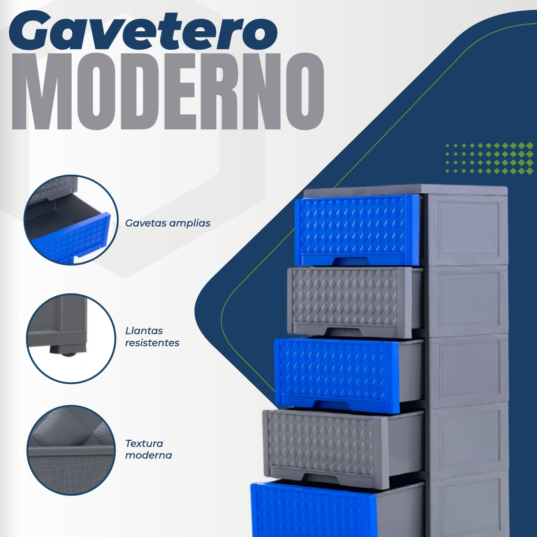 Gavetero Plastico Premium 5 Niveles Plastek